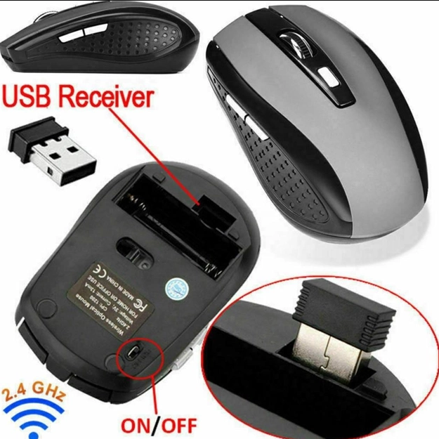 Беспроводная мышка Wireless Mouse G-109 / Комп'ютерна мишка бездротова 2.4GHz / Черный-Серый - изображение 2