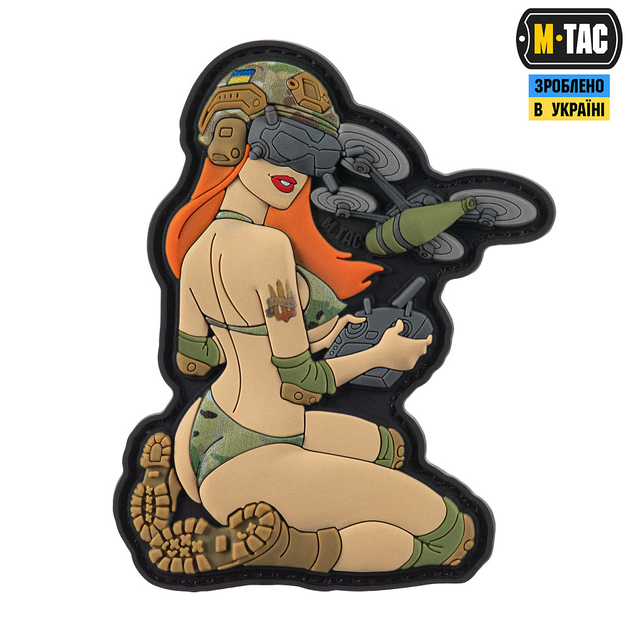 Нашивка M-Tac Tactical girl №6 PVC redhead/MC V2 - изображение 1