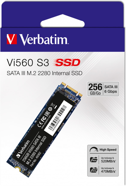 SSD dysk Verbatim VI560 S3 256GB M.2 2280 SATAIII 3D NAND TLC - obraz 2