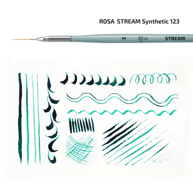 Кисть синтетика лайнерROSA STREAM 123/7 №1 синтетика лайнер круглый STREAM 123/7 (18812371) - изображение 3