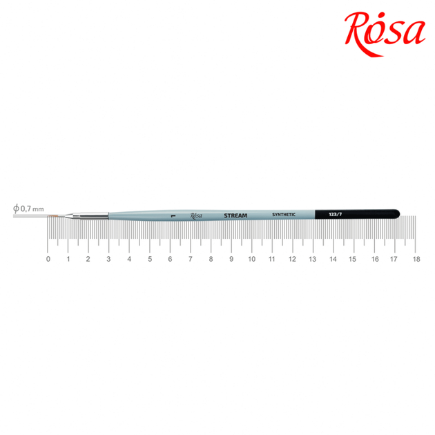 Кисть синтетика лайнерROSA STREAM 123/7 №1 синтетика лайнер круглый STREAM 123/7 (18812371) - изображение 2