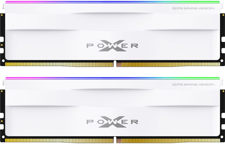 Pamięć Silicon Power DDR5-6000 32768MB PC5-48000 (Kit of 2x16384) XPOWER Zenith RGB Gaming White (SP032GXLWU60AFDH) - obraz 1