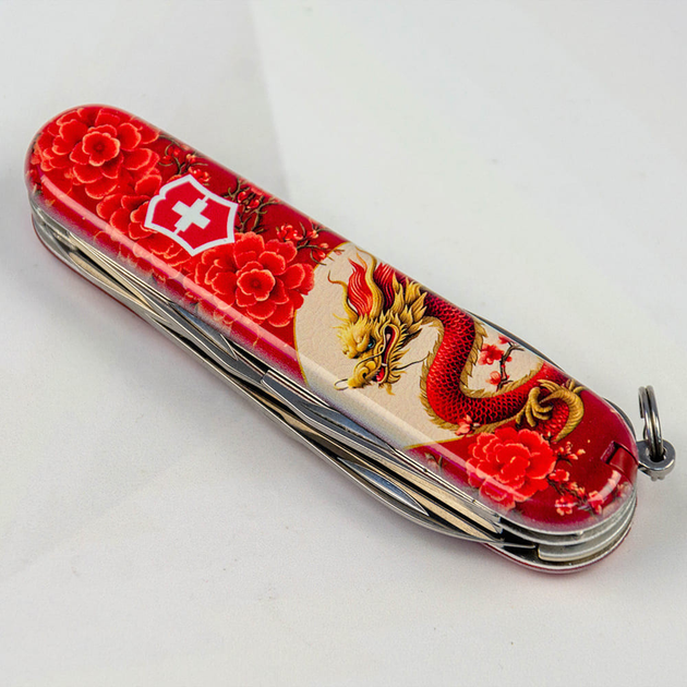 Складной нож Victorinox CLIMBER ZODIAC Китайский красный дракон 1.3703.Z3250p - изображение 2