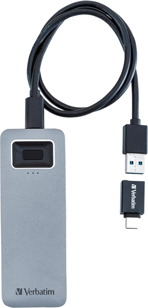 SSD диск Verbatim Executive Fingerprint Secure 512GB USB 3.0 Type-C Grey - зображення 3