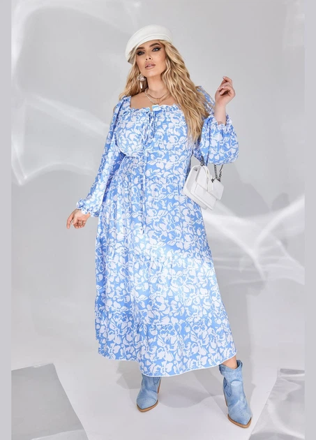 Ніжна сукня 621540 Блакитний 62-64 - Фото 1 Ніжна сукня 621540 Блакитний 62-64 - зображення 1