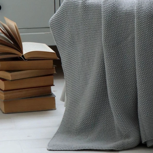 Покрывало LA MODNO CORN SKY GRAY 170x240 см Скандинавський серый - Фото 2 Покрывало LA MODNO CORN SKY GRAY 170x240 см Скандинавський серый - изображение 2