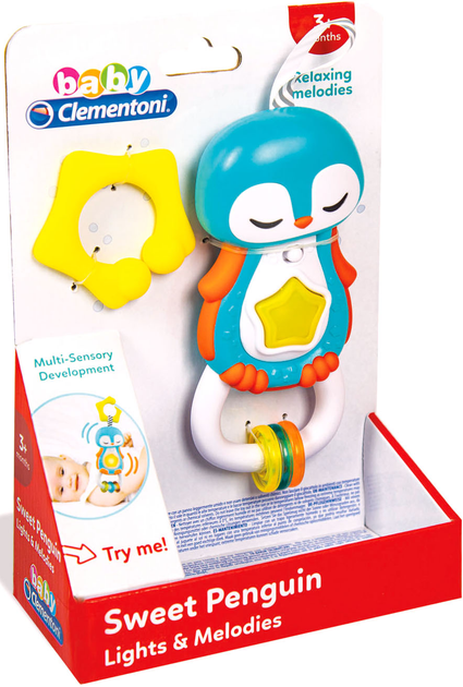Muzyczna grzechotka zabawka Clementoni Penguin (CLM17331) - obraz 3