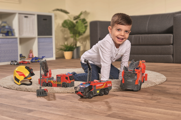 Пожежна машина Dickie Toys "Сканія" з телескопічною драбиною, зі звуком і світловими ефектами 35 см (SBA203716017038) - зображення 7