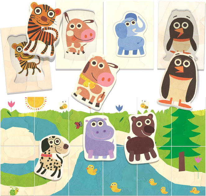 Karty puzzlowe Headu Montessori "Świat zwierząt" (HDUMU23813) - obraz 2
