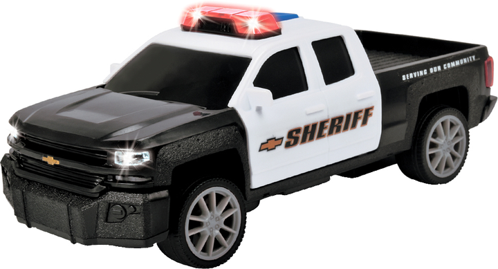 Поліцейський автомобіль Dickie Toys Чеві Сільверадо зі звуковими та світловими ефектами 15 см (SBA203712021) - зображення 1