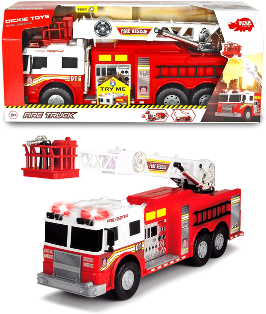 Пожежна машина Dickie Toys з телескопічною драбиною, зі звуком і світловими ефектами 62 см (SBA203719008) - зображення 2