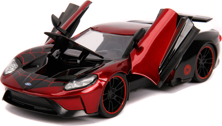 Metalowy samochód Jada Marvel Spider-Man Ford GT (2017) + figurka Miles Morales 1:24 (SBA253225008) - obraz 9