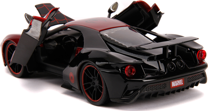Metalowy samochód Jada Marvel Spider-Man Ford GT (2017) + figurka Miles Morales 1:24 (SBA253225008) - obraz 10