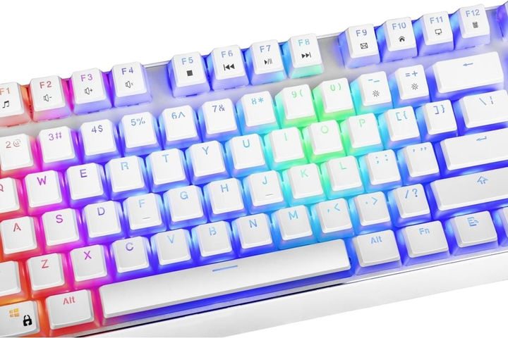 Клавіатура дротова Modecom Volcano Lanparty Pudding Edition Outemu Blue USB White (K-MC-LANPARTY-U-RGB-BLUE-200-PUDD) - зображення 2