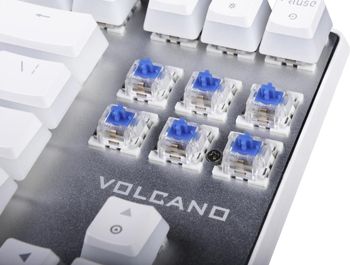 Клавіатура дротова Modecom Volcano Lanparty Pudding Edition Outemu Blue USB White (K-MC-LANPARTY-U-RGB-BLUE-200-PUDD) - зображення 4