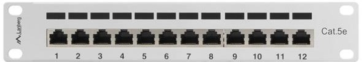 Patch panel Lanberg 12 port 1U 10" kat.5e ekranowany Silver (PPF5-9012-S) - obraz 2