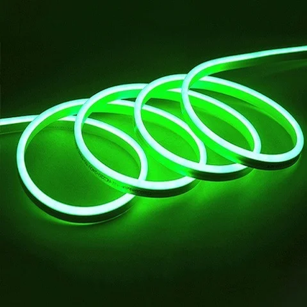 Гибкий неон, светодиодная гибкая неоновая лента Neon 220 В 5 м Зеленый ...