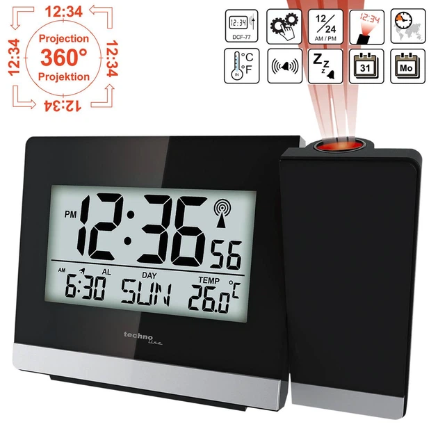 Часы проекционные Technoline WT536 Black (WT536) - изображение 6