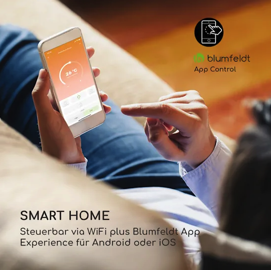 Инфракрасный обогреватель Blumfeldt Cosmic Beam Smart 30, 3000 Вт, 5 м, 5–45°C - изображение 8