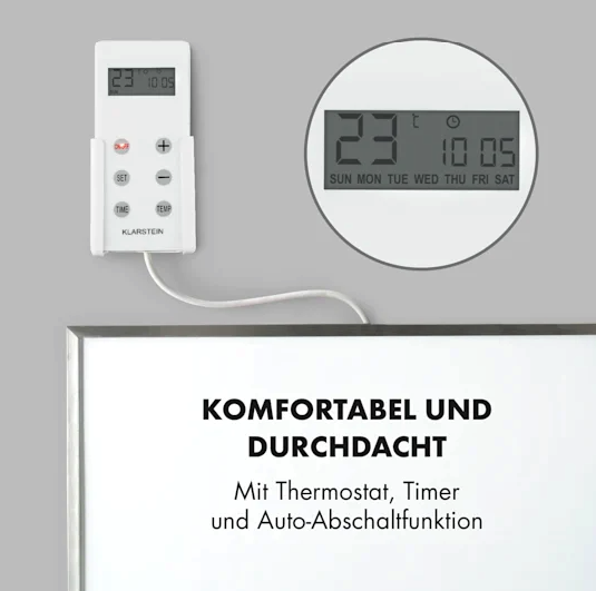 Инфракрасный нагреватель Klarstein Wonderwall 60, 60x100см, 600Вт, настенный - изображение 2
