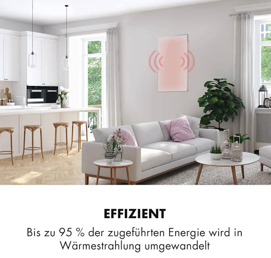 Инфракрасный нагреватель Klarstein Wonderwall 60, 60x100см, 600Вт, настенный - изображение 8