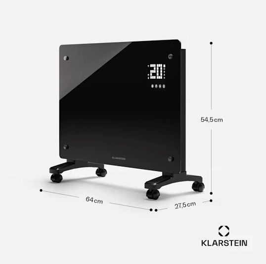 Изогнутый конвекционный обогреватель Klarstein Bornholm Smart 1500, 1500 Вт, 50 °C, 30 м² - изображение 6