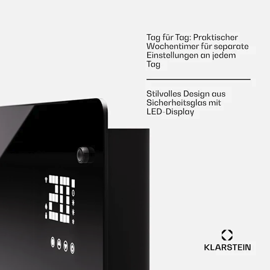 Изогнутый конвекционный обогреватель Klarstein Bornholm Smart 1500, 1500 Вт, 50 °C, 30 м² - изображение 7