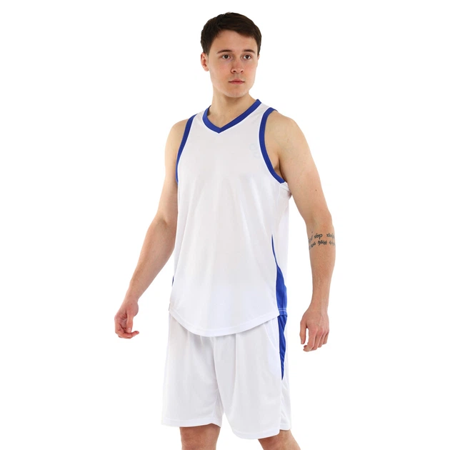 Форма баскетбольная Zelart L221 размер 5XL рост 185-190 см White-Blue - Фото 1 Форма баскетбольная Zelart L221 размер 5XL рост 185-190 см White-Blue - изображение 1
