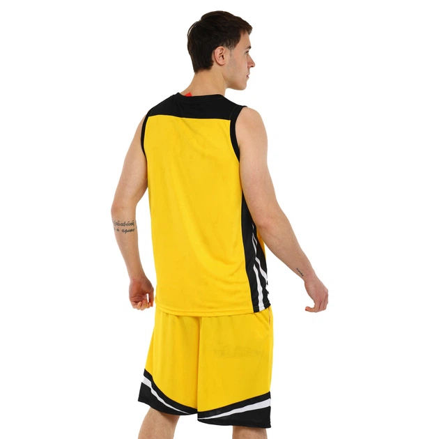 Форма баскетбольная Zelart L044 размер 2XL рост 170-175 см Yellow-Black - изображение 2