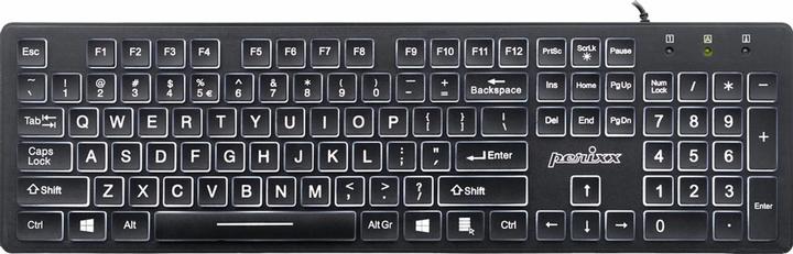 Клавіатура дротова Perixx Periboard-317 USB Black (4049571001203) - зображення 1