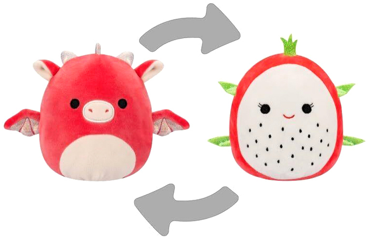 М'яка іграшка Kellytoys Squishmallows Flip A Mallow Dragonfruit & Dragon 13 см (0196566215757) - зображення 1