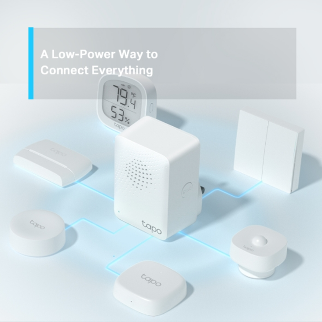 Центральный контроллер умного дома TP-Link Tapo H100 со звонком 220В Wi-Fi Белый - Фото 3 Центральный контроллер умного дома TP-Link Tapo H100 со звонком 220В Wi-Fi Белый - изображение 3