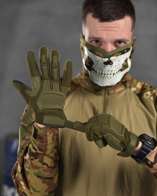 Тактичні рукавиці mechanix mpact олива L - зображення 1