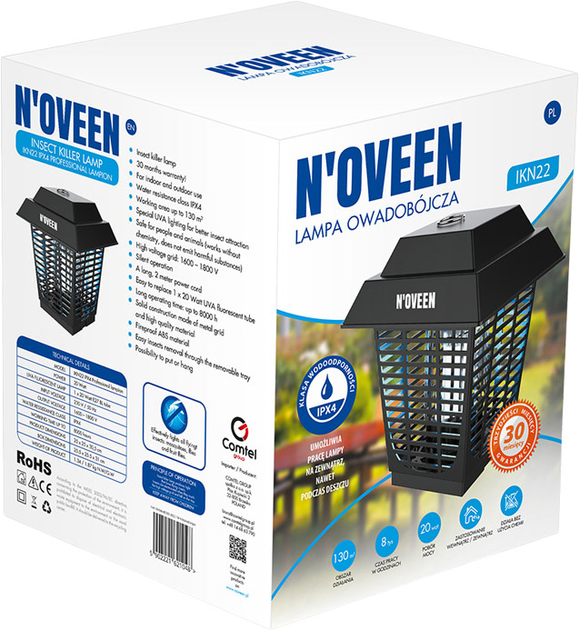 Інсектицидна лампа Noveen IKN22 (LAMP OWAD IKN22) - зображення 6