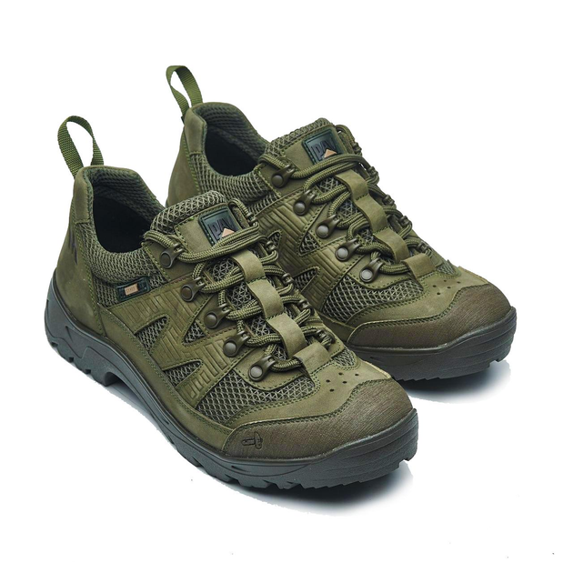 Тактичні кросівки літні PAV 430 олива хакі шкіряні сітка Free Air 42 - зображення 2