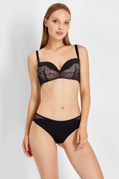 Комплект белья push-up Obrana 8169-008 Anabel Arto черный 75D-M - Фото 2 Комплект белья push-up Obrana 8169-008 Anabel Arto черный 75D-M - изображение 2