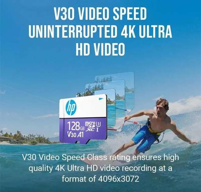 Високошвидкісна карта пам'яті НР MicroSDXC mx330 128 Gb - изображение 5