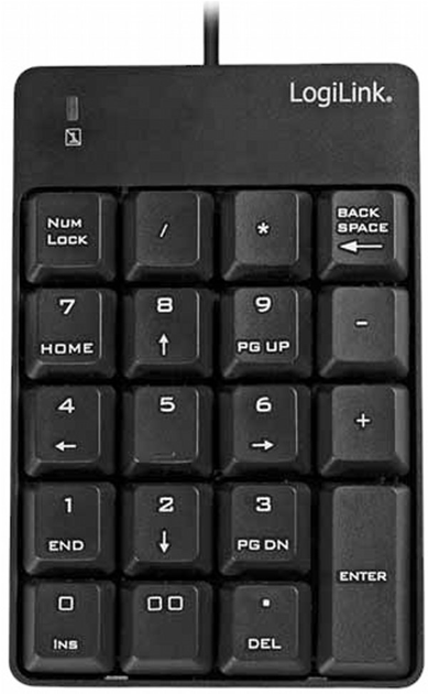 Клавіатура дротова LogiLink ID0184 USB Black (4052792051636) - зображення 1