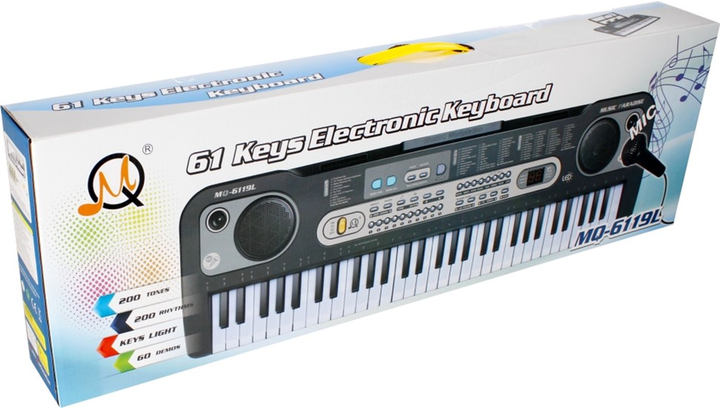 Organy MQ Electronic Keyboard z mikrofonem (5904335853865) - obraz 1