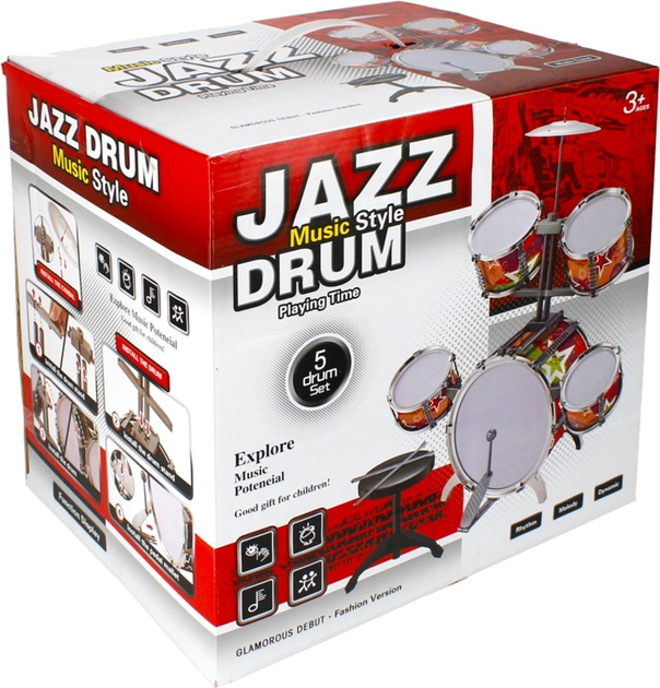 Ударне встановлення Mega Creative Music Style Jazz Drum Playing Time (5904335860986) - зображення 2