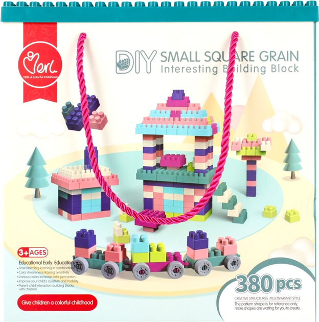 Klocki konstrukcyjne Mega Creative Small Square Grain 380 elementów (5908275181675) - obraz 1