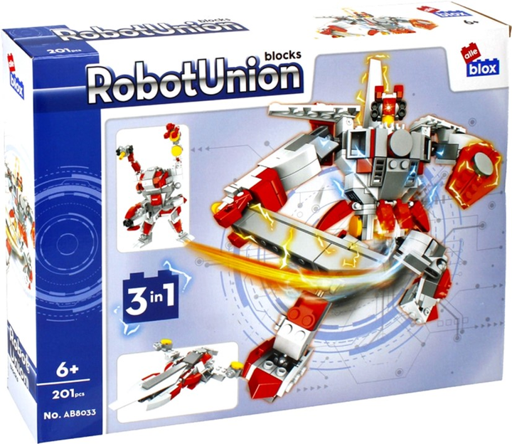 Конструктор Alleblox RobotUnion 3 in 1 201 деталь (5904335831092) - зображення 7