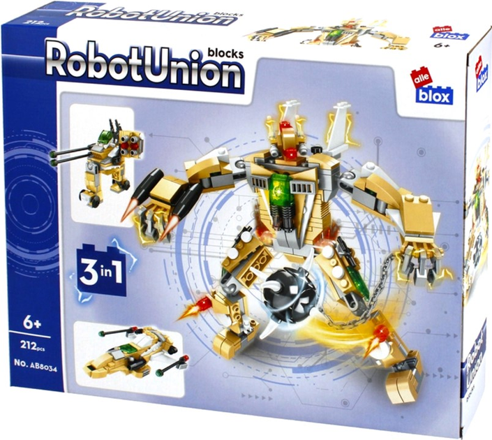 Конструктор Alleblox RobotUnion 3 in 1 212 деталей (5904335831108) - зображення 2