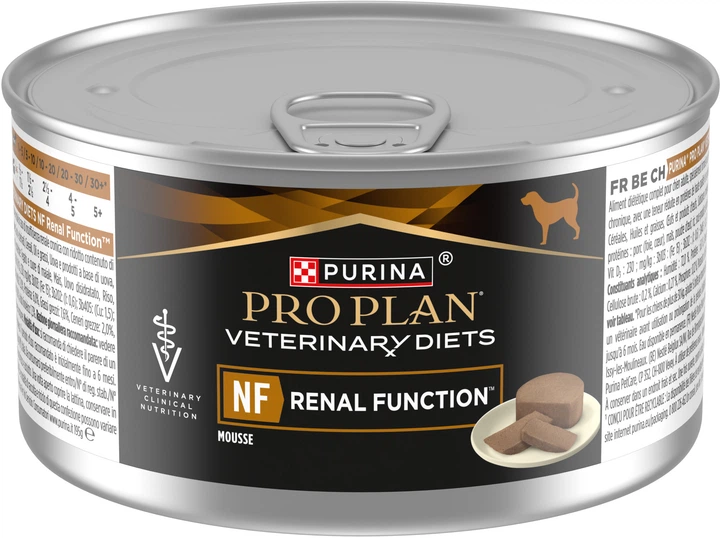 Влажный диетический корм для взрослых собак Purina Pro Plan Veterinary Diets NF Renal Function для поддержания функции почек при хронической болезни мусс 195 г (8445291540354) - изображение 2