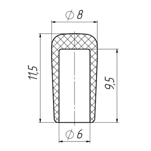Заглушка 6мм зовнішня круглая для прутка черная Steelfix 1000 шт (246022) - изображение 2