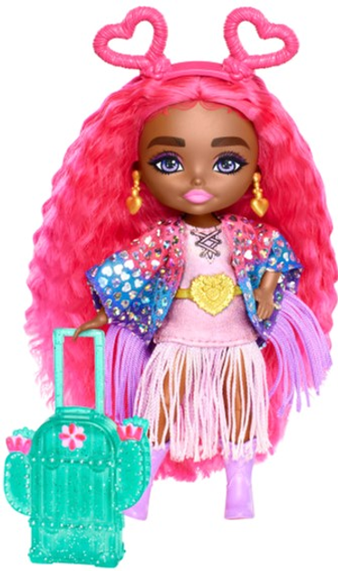 Міні-лялька Mattel Barbie Extra Fly Minis Hippie 14 см (0194735154210) - зображення 5