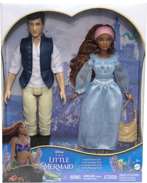 Набір ляльок Mattel Disney Mermaid Ariel and Eric (0194735121380) - зображення 1