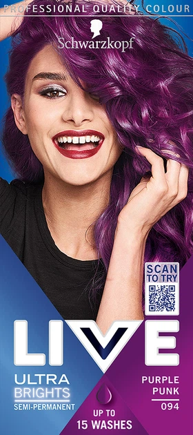 Краска для волос Schwarzkopf Live Ultra Brights 094 Purple Punk (9000101069181) - Фото 2 Краска для волос Schwarzkopf Live Ultra Brights 094 Purple Punk (9000101069181) - изображение 2