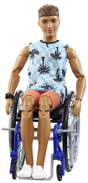 Lalka Barbie Ken Doll With Wheelchair & Ramp, Barbie Fashionistas, Brunette (HJT59) - obraz 2