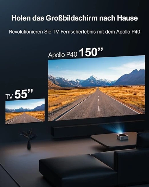 Мультимедийный проектор Ultimea ‎Apollo P40 Full HD 21000 Лм Wi-Fi